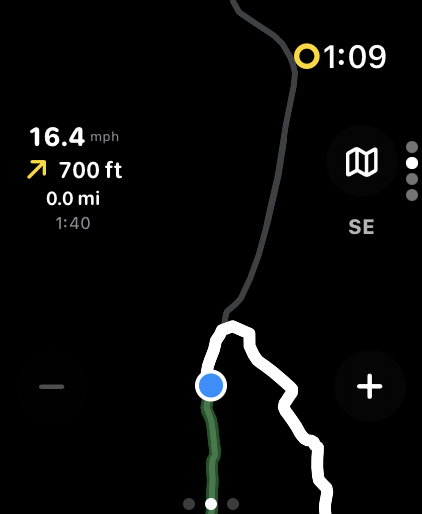 Watch map with turn-by-turn navigation